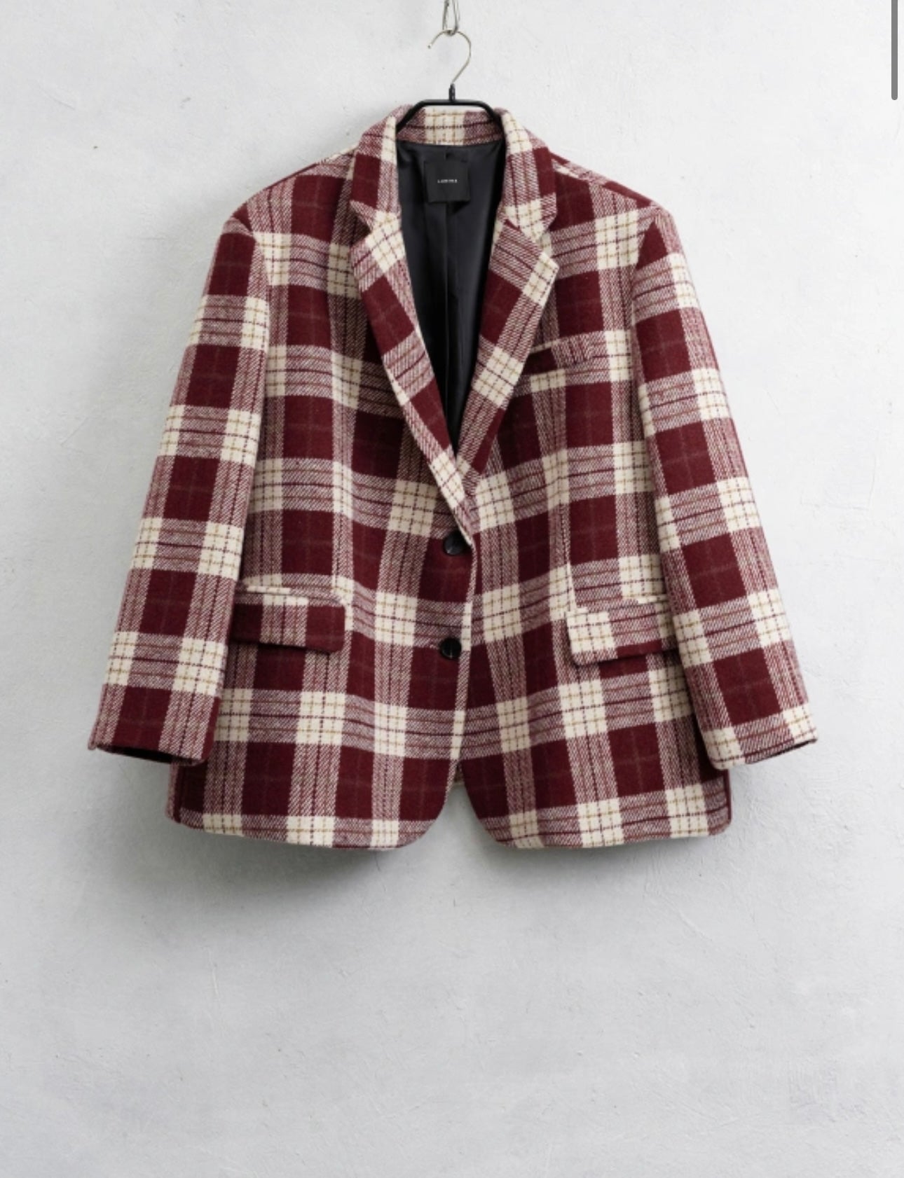 Giacca scozzese oversize