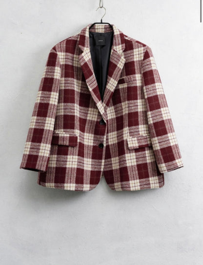 Giacca scozzese oversize